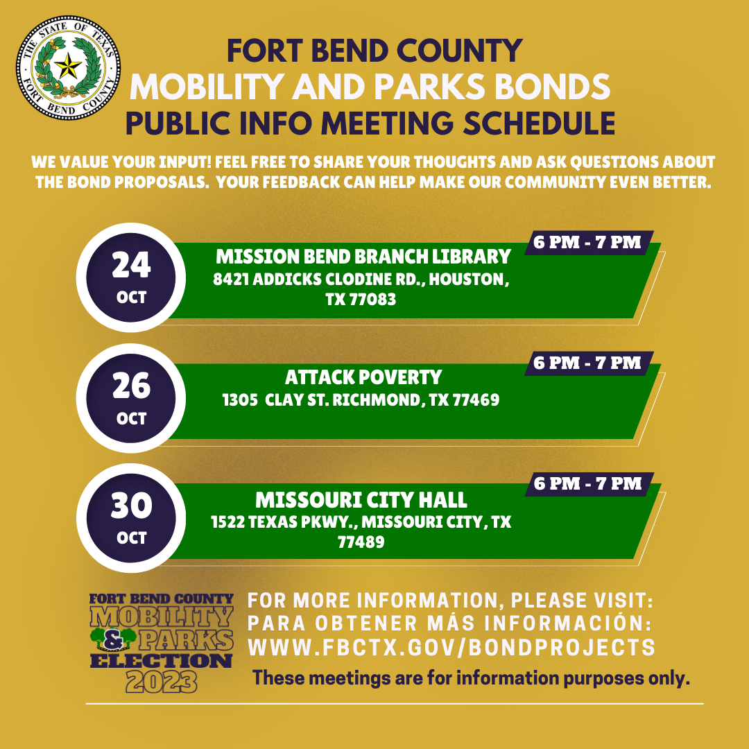 Fort Bend County Mobility & Parks Election 2023 Fort Bend County